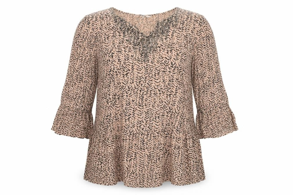 Womens UK Size 12 Joanna Hope Beige Basic Blouse