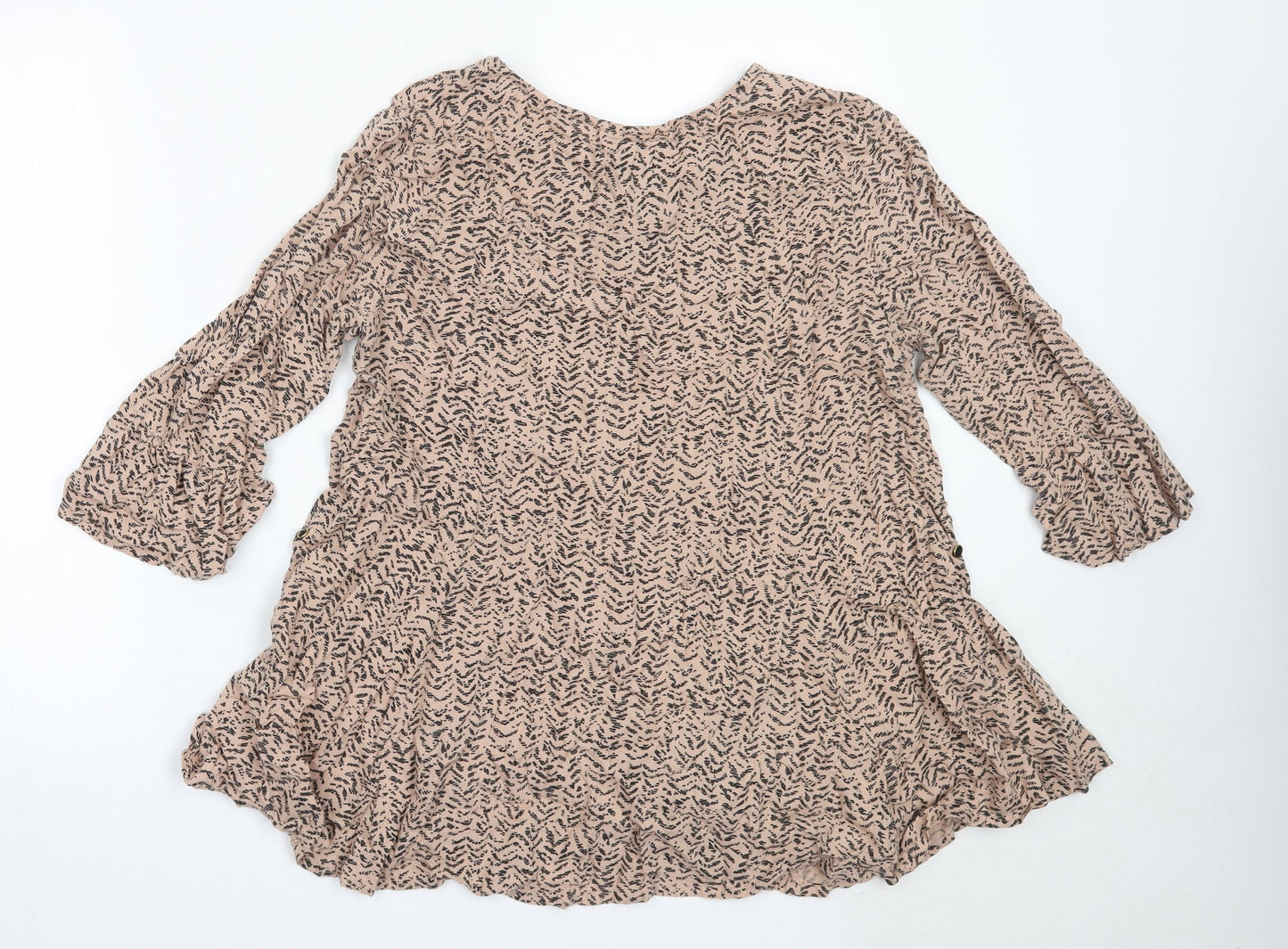Womens UK Size 12 Joanna Hope Beige Basic Blouse