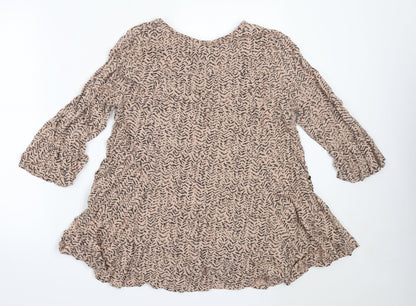 Womens UK Size 12 Joanna Hope Beige Basic Blouse