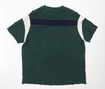 River Island Girls Green  Cotton Basic T-Shirt Size XL Round Neck