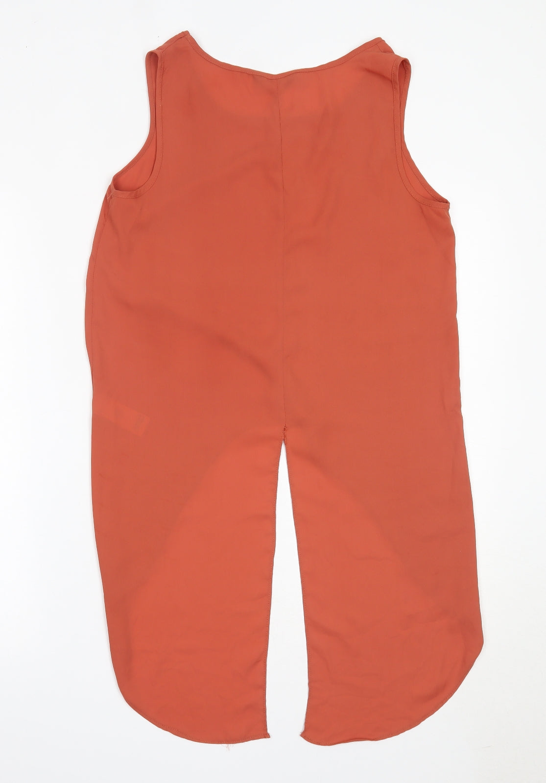 F&F Womens Orange  Polyester Basic Blouse Size 10 Round Neck