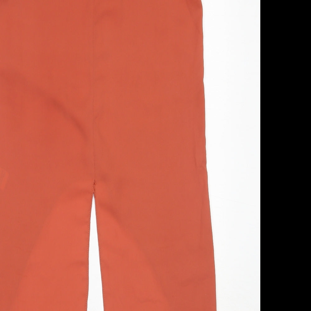 F&F Womens Orange  Polyester Basic Blouse Size 10 Round Neck