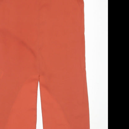 F&F Womens Orange  Polyester Basic Blouse Size 10 Round Neck