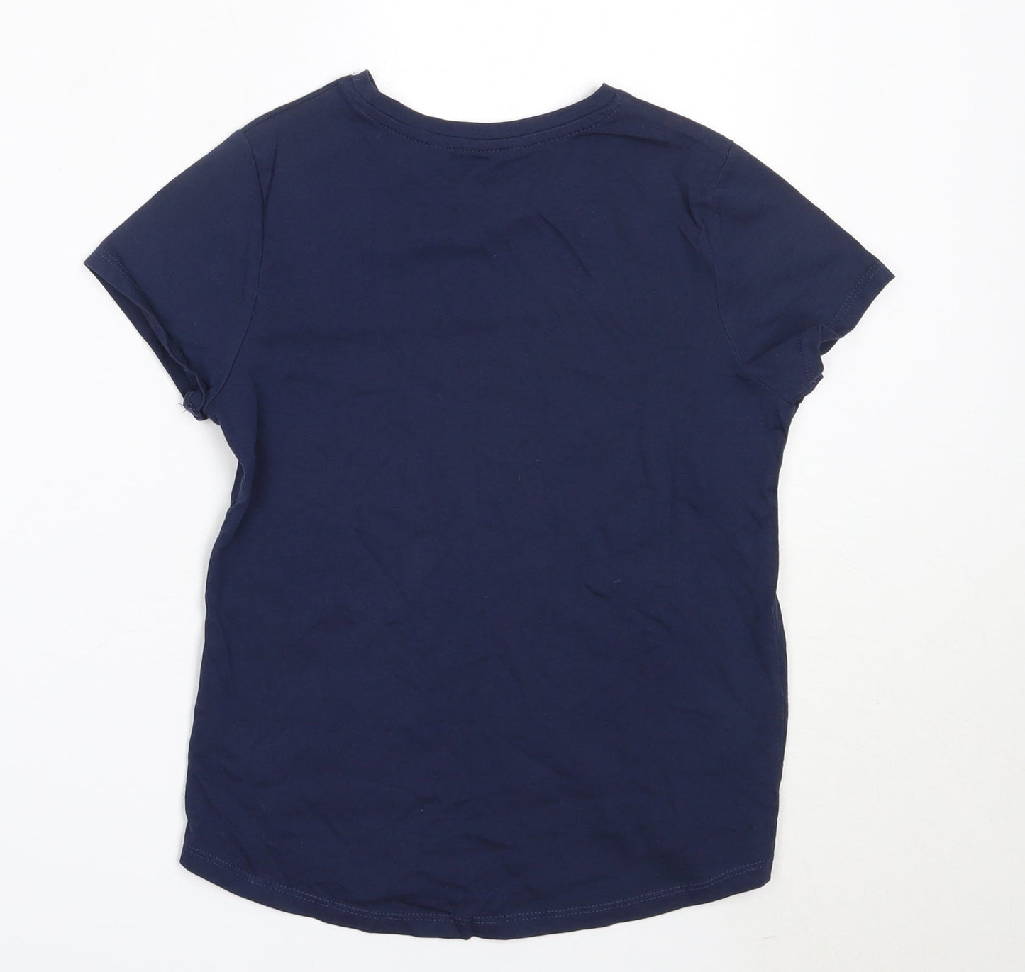 George Boys Blue  Cotton Basic T-Shirt Size 10-11 Years Round Neck