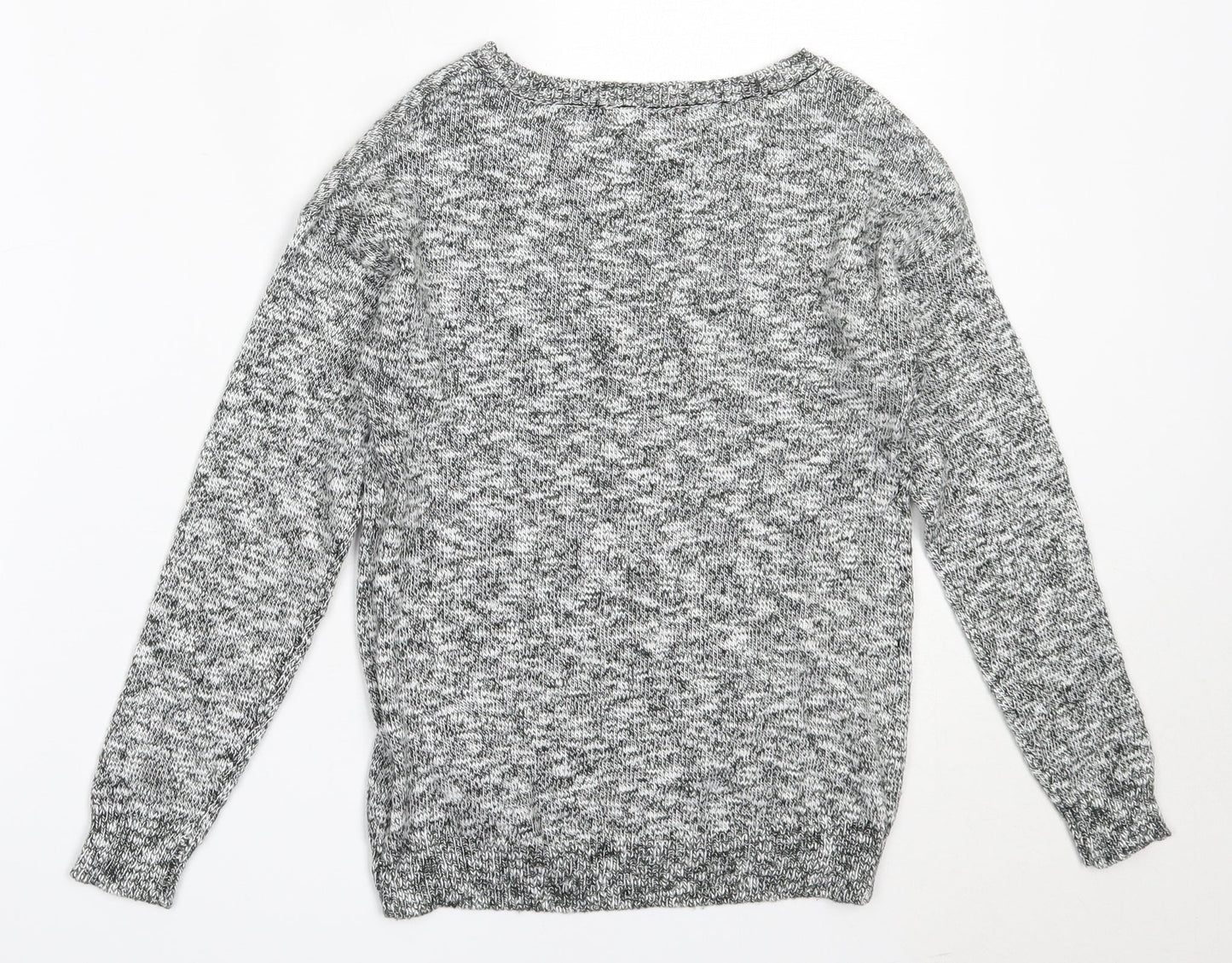 Cool Club Girls Grey Round Neck  Cotton Pullover Jumper Size 10 Years