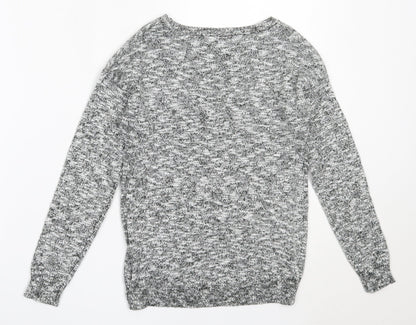 Cool Club Girls Grey Round Neck  Cotton Pullover Jumper Size 10 Years