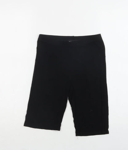 PRETTYLITTLETHING Womens Black  Viscose Sweat Shorts Size 8 L9 in Regular