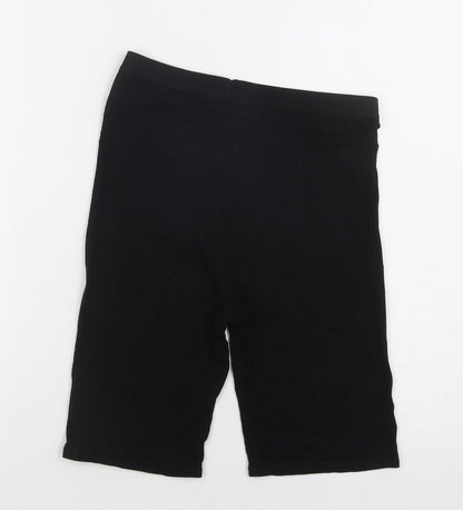 PRETTYLITTLETHING Womens Black  Viscose Sweat Shorts Size 8 L9 in Regular