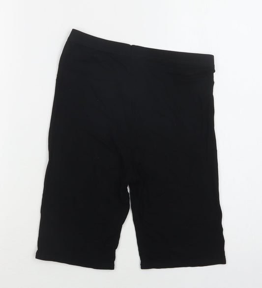 PRETTYLITTLETHING Womens Black  Viscose Sweat Shorts Size 8 L9 in Regular