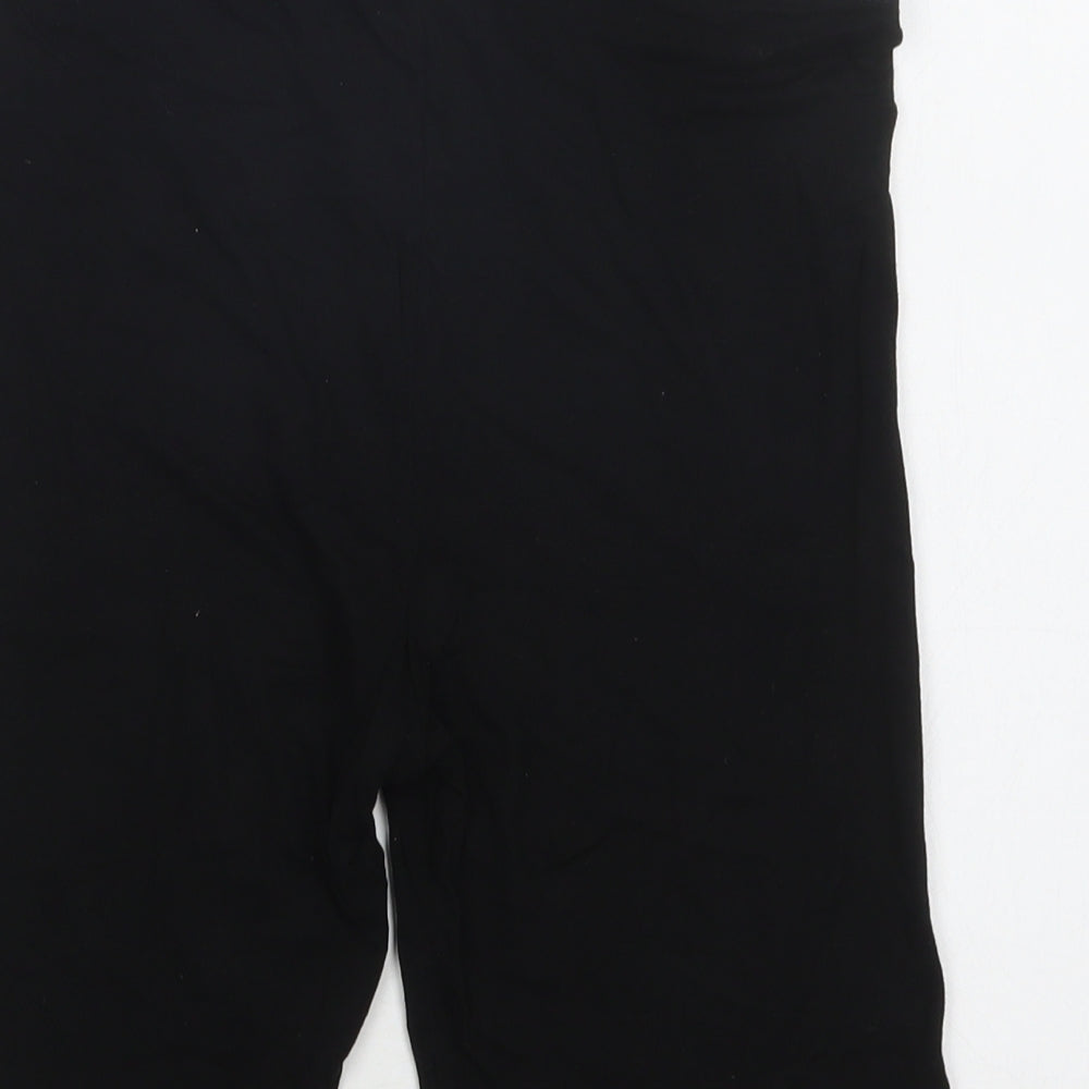 PRETTYLITTLETHING Womens Black  Viscose Sweat Shorts Size 8 L9 in Regular