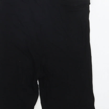 PRETTYLITTLETHING Womens Black  Viscose Sweat Shorts Size 8 L9 in Regular