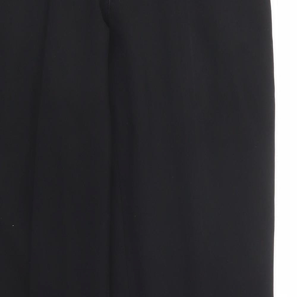 M&S Mens Black  Polyester Dress Pants Trousers Size 30 L31 in Regular Button