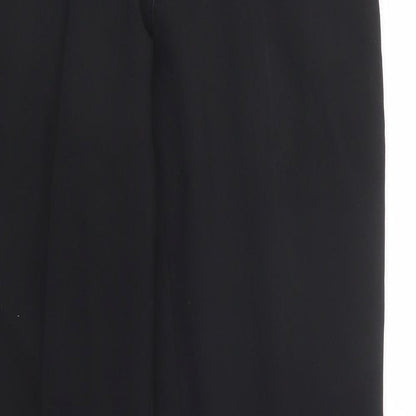 M&S Mens Black  Polyester Dress Pants Trousers Size 30 L31 in Regular Button