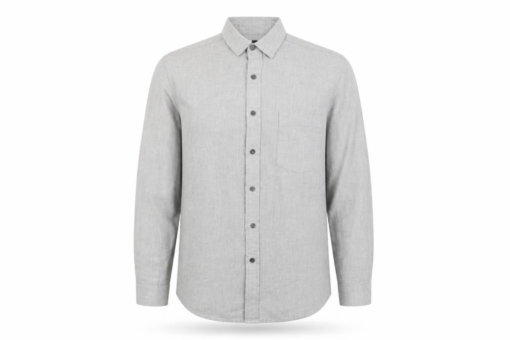 Mens UK Size S Topman Grey  Button-Up Long Sleeve Casual Shirt