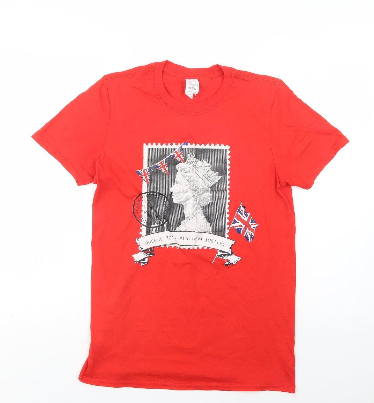Womens UK Size S Gildan Red Basic T-Shirt