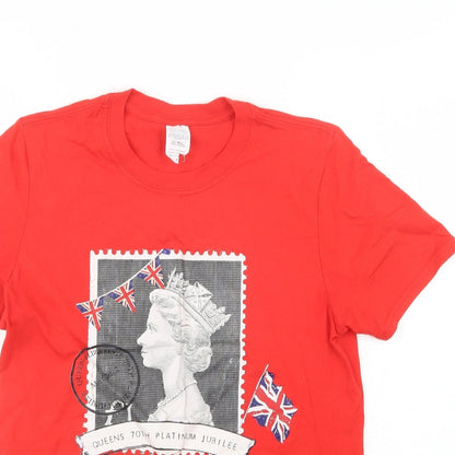 Womens UK Size S Gildan Red Basic T-Shirt