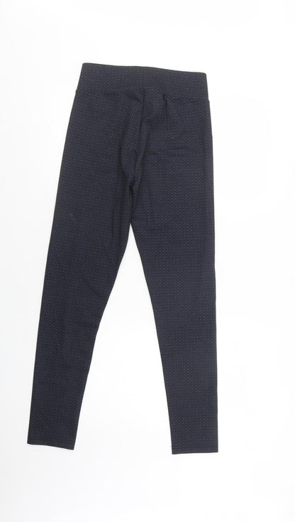 Nutmeg Womens Blue Geometric Viscose Jegging Leggings Size 8 L32 in