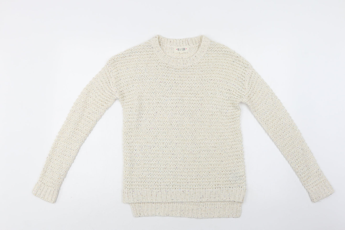 Womens UK Size 8 New Look Ivory Pullover Jumper