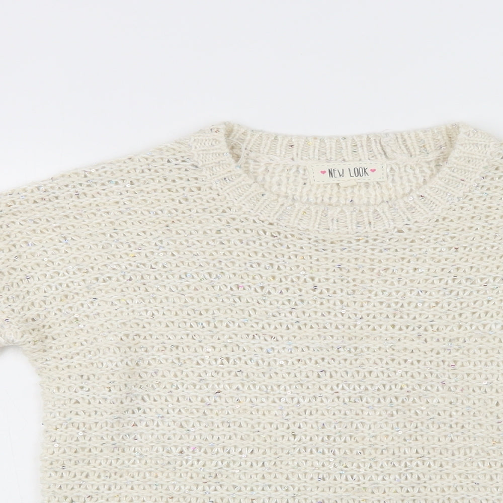 Womens UK Size 8 New Look Ivory Pullover Jumper