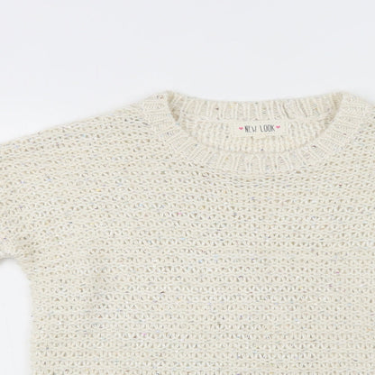 Womens UK Size 8 New Look Ivory Pullover Jumper