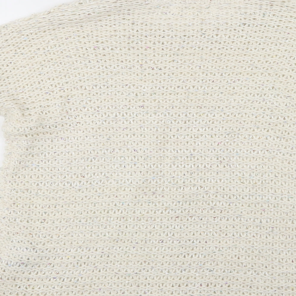 Womens UK Size 8 New Look Ivory Pullover Jumper