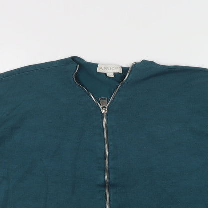 Apricot Womens Green V-Neck  Viscose Pullover Jumper Size 12