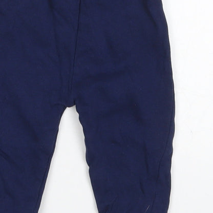 M&Co Baby Blue  Cotton Sweatpants Trousers Size 3-6 Months  Drawstring