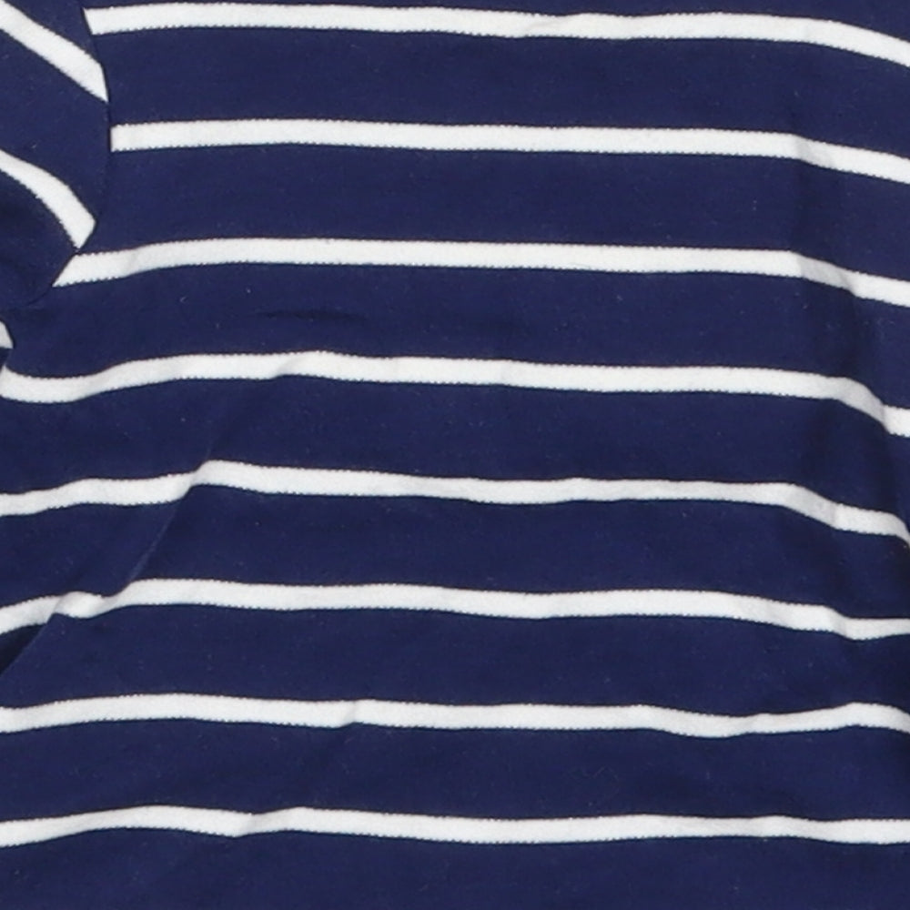 M&Co Baby Blue Striped Cotton Basic T-Shirt Size 3-6 Months Round Neck Pullover - Into The Wild