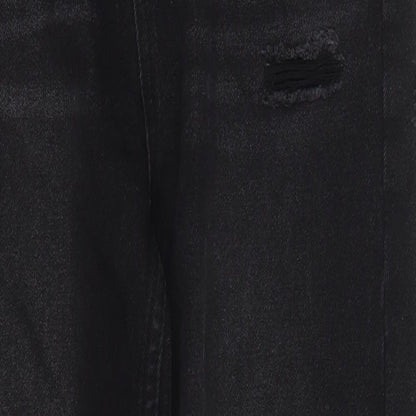 SheIn Womens Black  Cotton Mom Jeans Size S L26.5 in Regular Button