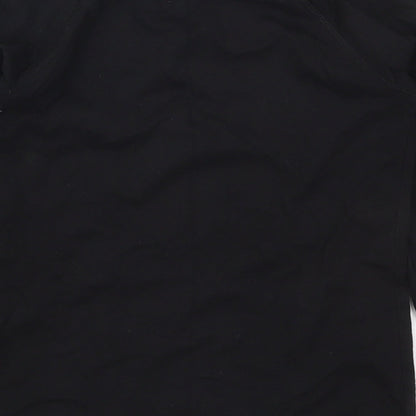 Matalan Boys Black Camouflage Cotton Basic T-Shirt Size 7 Years Crew Neck Pullover