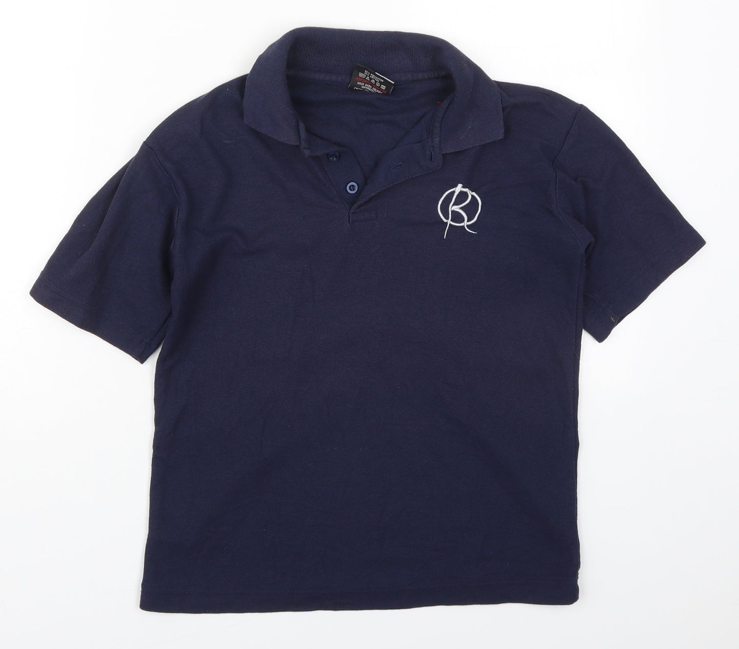 Zeco Boys Blue  Polyester Basic Polo Size 11 Years Collared Pullover