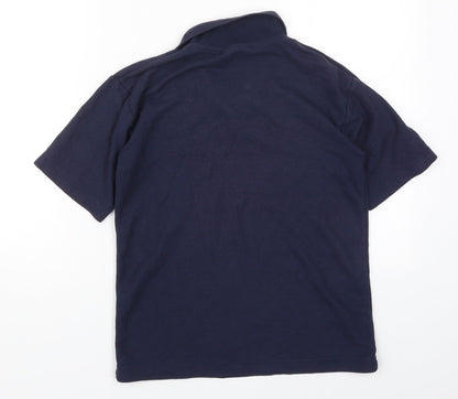Zeco Boys Blue  Polyester Basic Polo Size 11 Years Collared Pullover