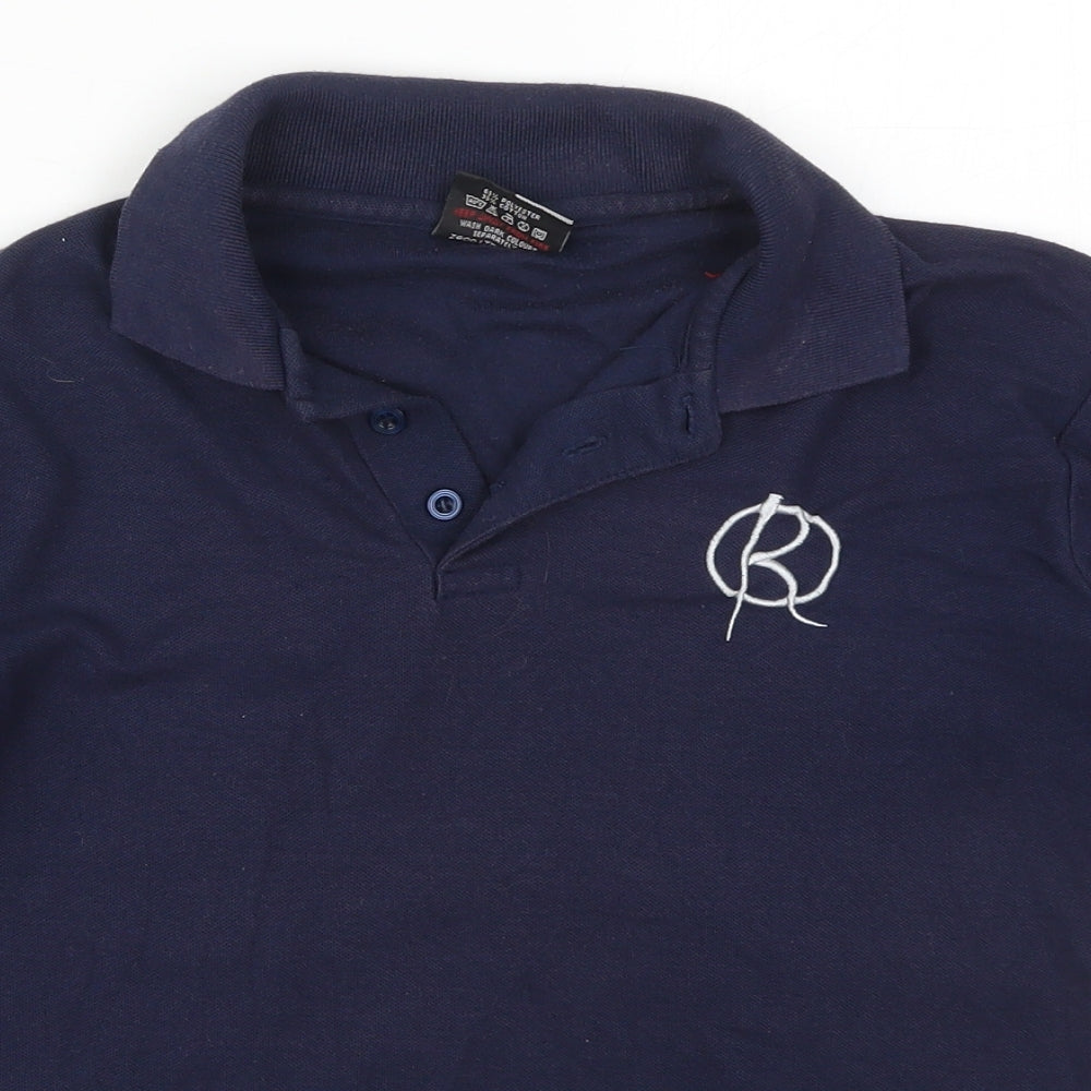 Zeco Boys Blue  Polyester Basic Polo Size 11 Years Collared Pullover