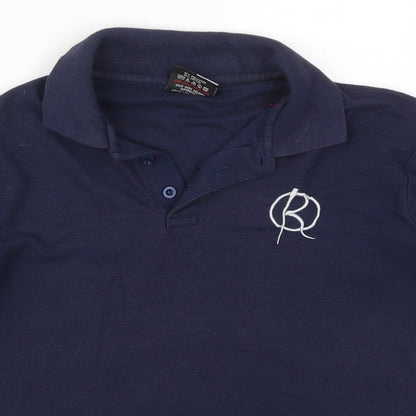 Zeco Boys Blue  Polyester Basic Polo Size 11 Years Collared Pullover