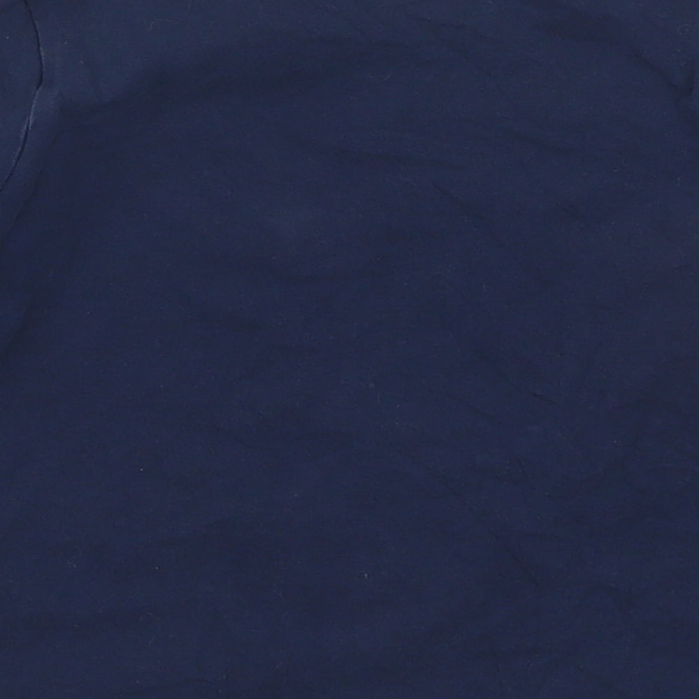 Boboli Girls Blue  Cotton Basic T-Shirt Size 4 Years Round Neck Pullover - Umberellas