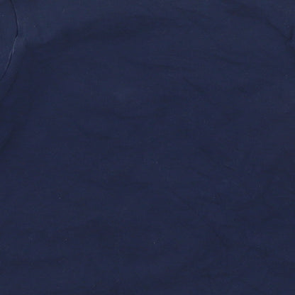 Boboli Girls Blue  Cotton Basic T-Shirt Size 4 Years Round Neck Pullover - Umberellas