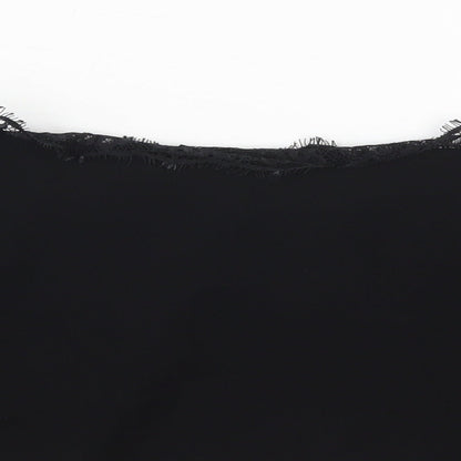 Womens UK Size 8 Missguided Black Cropped Blouse