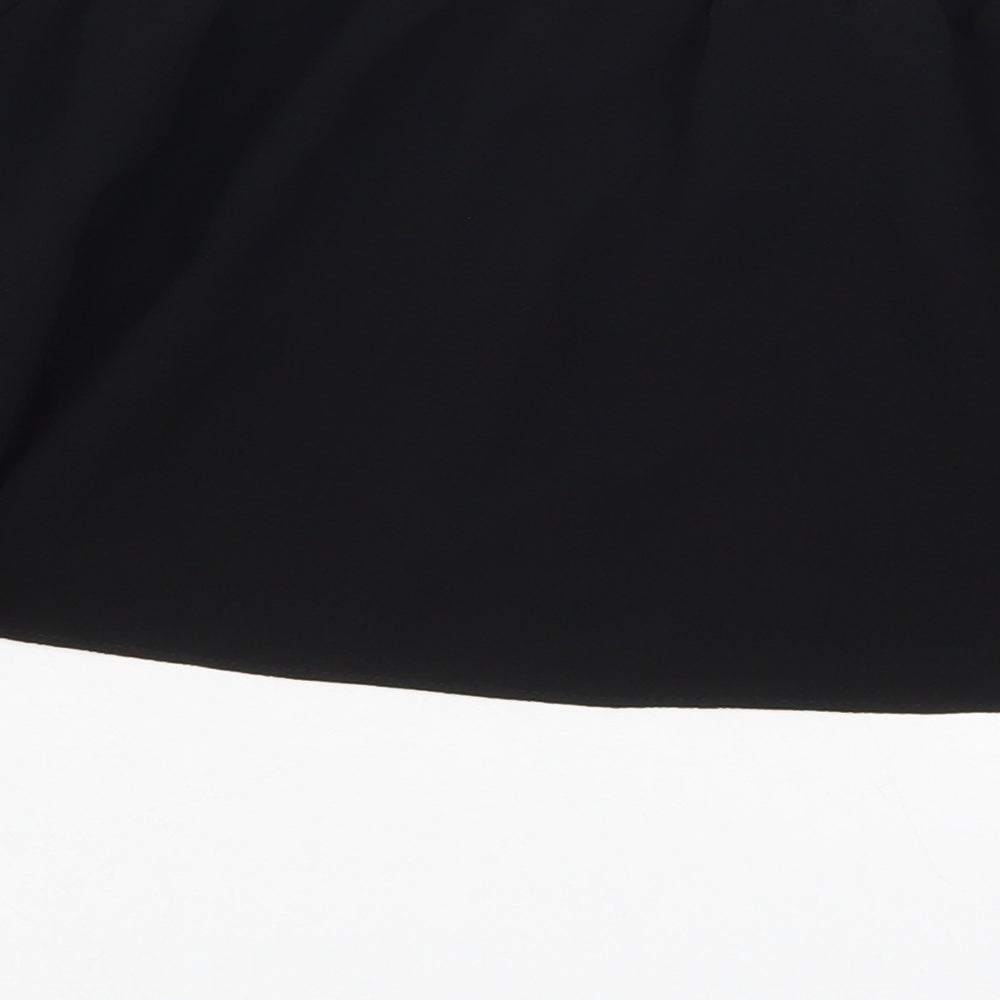 Womens UK Size 8 Missguided Black Cropped Blouse