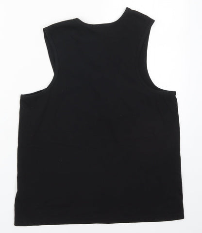 Betty Barclay Womens Black  Cotton Basic Tank Size 14 Round Neck