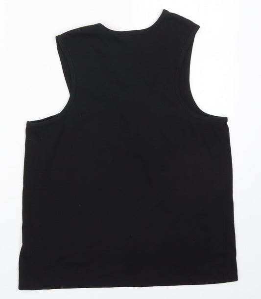 Betty Barclay Womens Black  Cotton Basic Tank Size 14 Round Neck