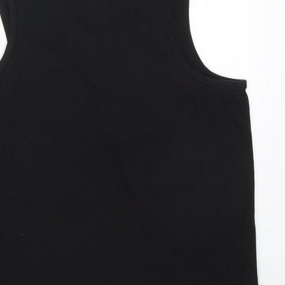 Betty Barclay Womens Black  Cotton Basic Tank Size 14 Round Neck