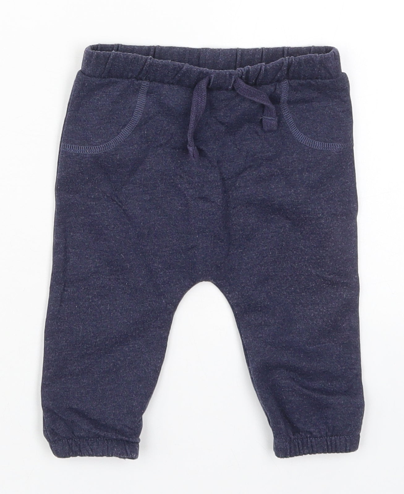 TU Boys Blue  Cotton Snow Pants Trousers Size 6-9 Months  Drawstring