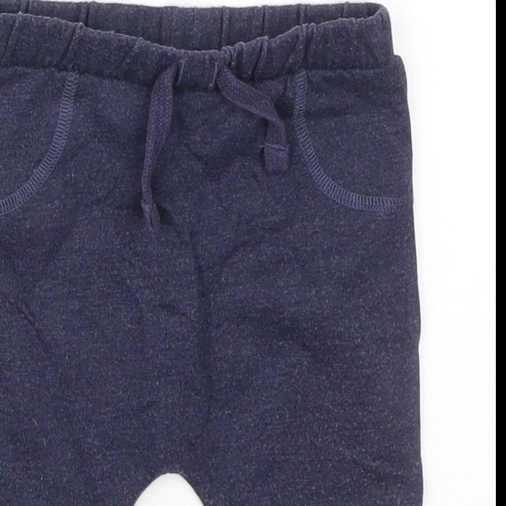 TU Boys Blue  Cotton Snow Pants Trousers Size 6-9 Months  Drawstring