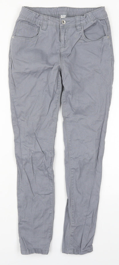 Denim Co Girls Grey  Cotton Skinny Jeans Size 12-13 Years  Regular Button