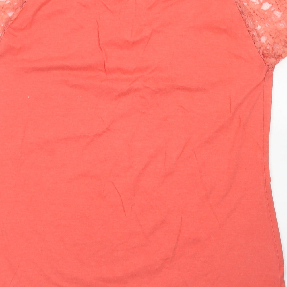 Womens UK Size 12 Beyou Orange Basic T-Shirt