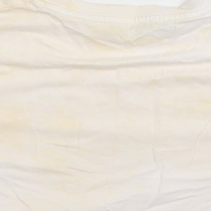 Womens UK Size 8 Nasty Gal Yellow Cropped T-Shirt
