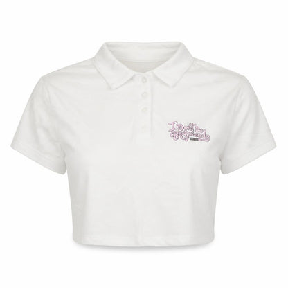 Womens UK Size S Divided White Cropped Polo