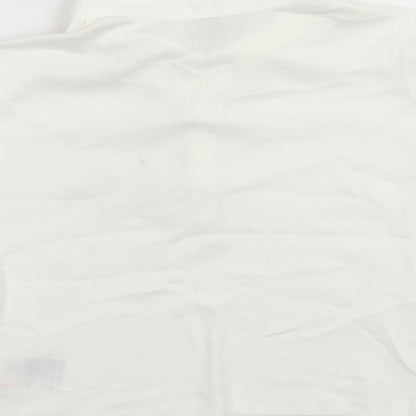 Womens UK Size S Divided White Cropped Polo