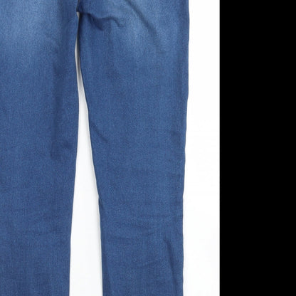 /Denim Womens Blue  Cotton Skinny Jeans Size 12 L27 in Regular Button