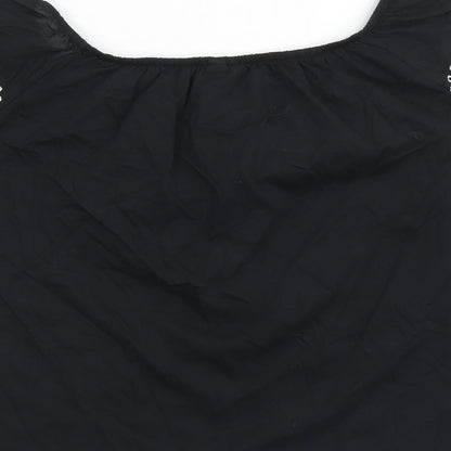 Womens UK Size XS H&M Black Basic T-Shirt